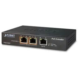 PLANET POE-E202 Netzwerk-Erweiterungsmodul Netzwerksender & -empfänger Schwarz 10, 100, 1000 Mbit/s