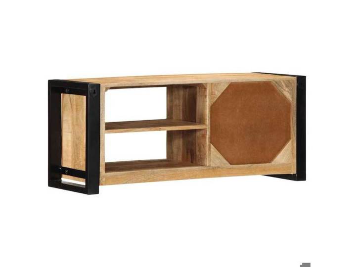 NEUF Armoire TV - Brun - Meuble TV - TABLE TV - 80x30x35 cm - bois massif de manguier brut TT3383