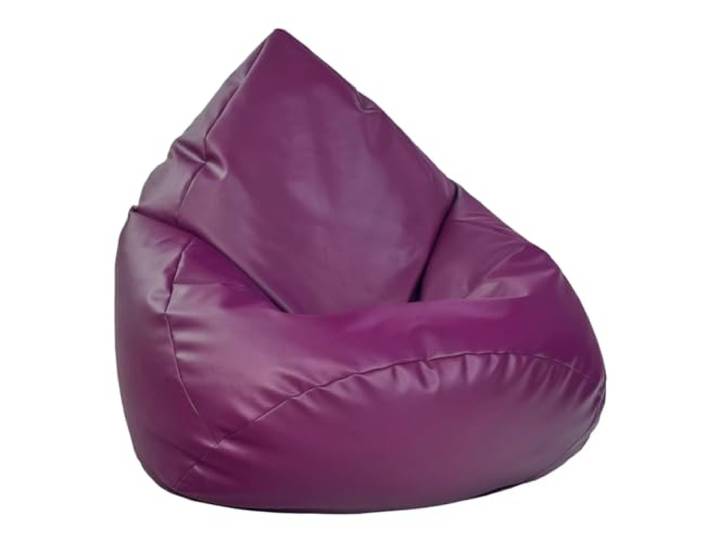 Slevobox Sitzsack mit Hocker Lila 95x95x120 cm - XXL Sitzsack Erwachsene mit Füllung - Bean Bag - Schlafzimmer und Wohnzimmer Möbel - Indoor Sitzsäcke Öko-Leder - Lounge Sessel
