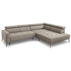 SOMETA Ecksofa Monterrey Stoff Braun