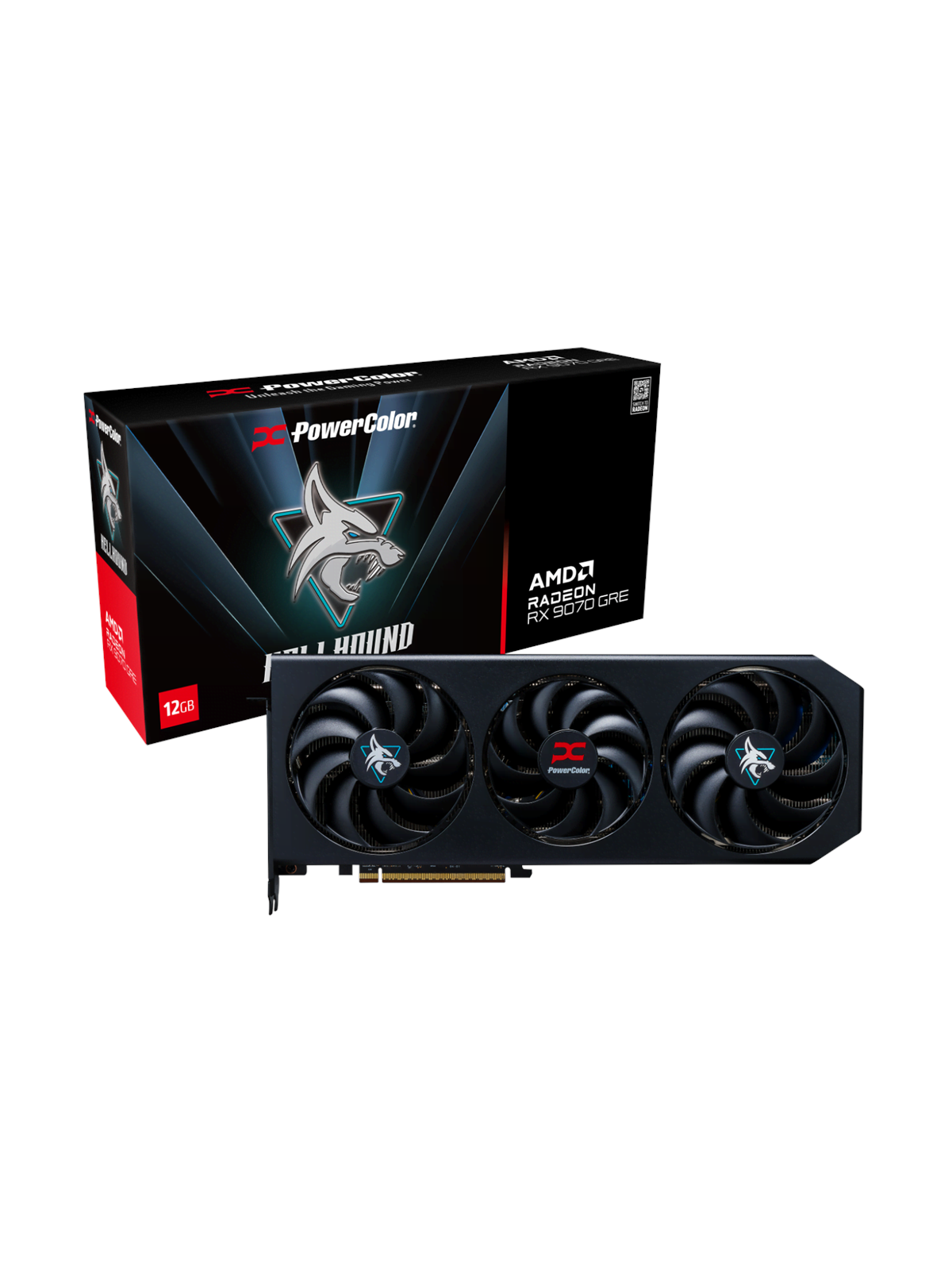 PowerColor Radeon RX 9070 GRE Hellhound - 12GB GDDR6 RAM - Grafikkarte