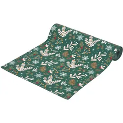 TISCHLÄUFER Weihnachten – Weihnachtswald grün, 35/180 cm, 100% Baumwolle