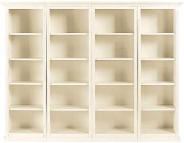 Tuscan 4-Piece Flush Bookcases Set - Off White - Ballard Designs