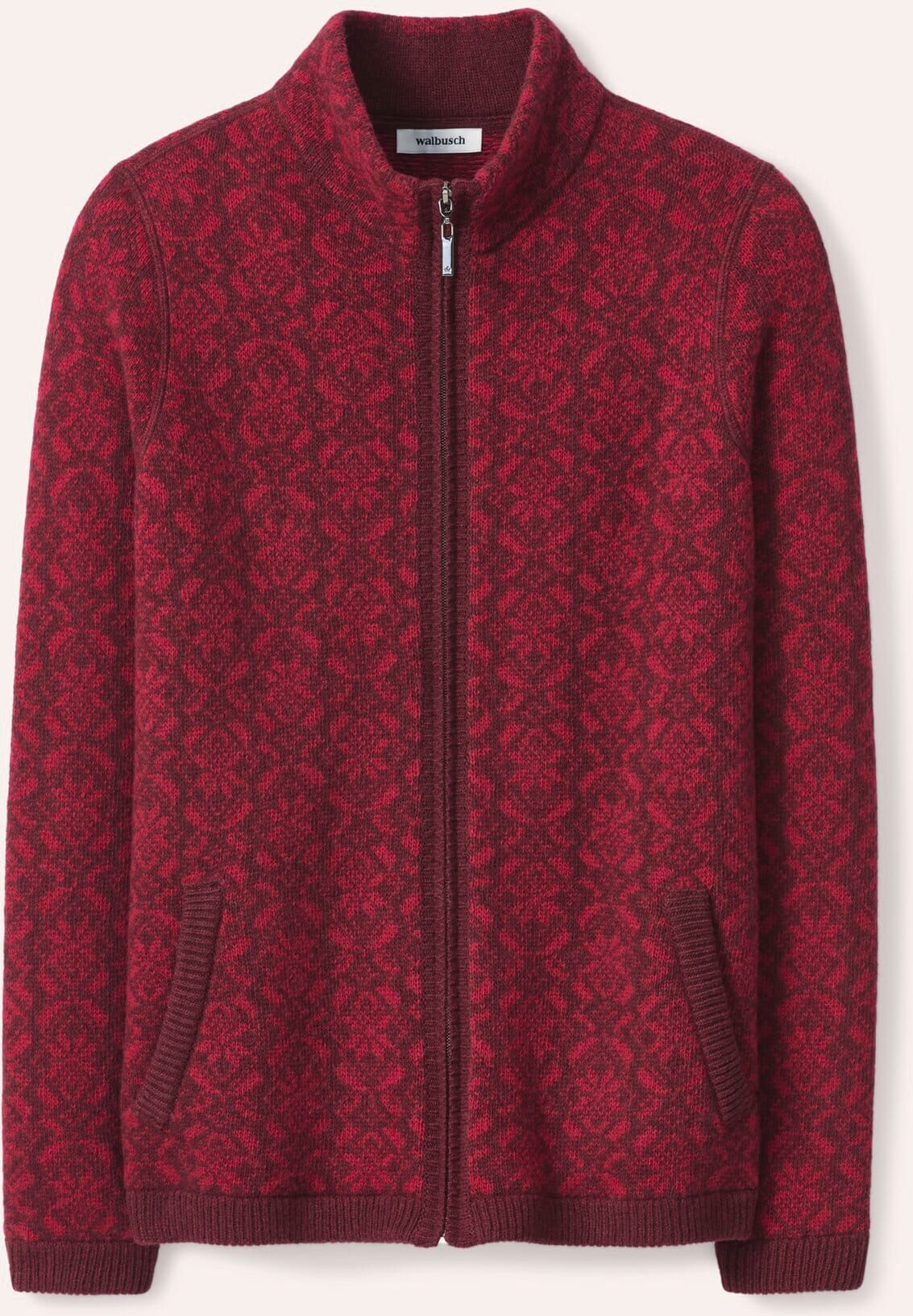 Walbusch Strickjacke Stern, #normale Größen, Farbe Rot, 48, hochwertiges Wollgemisch sportlich-femininer Look Damen