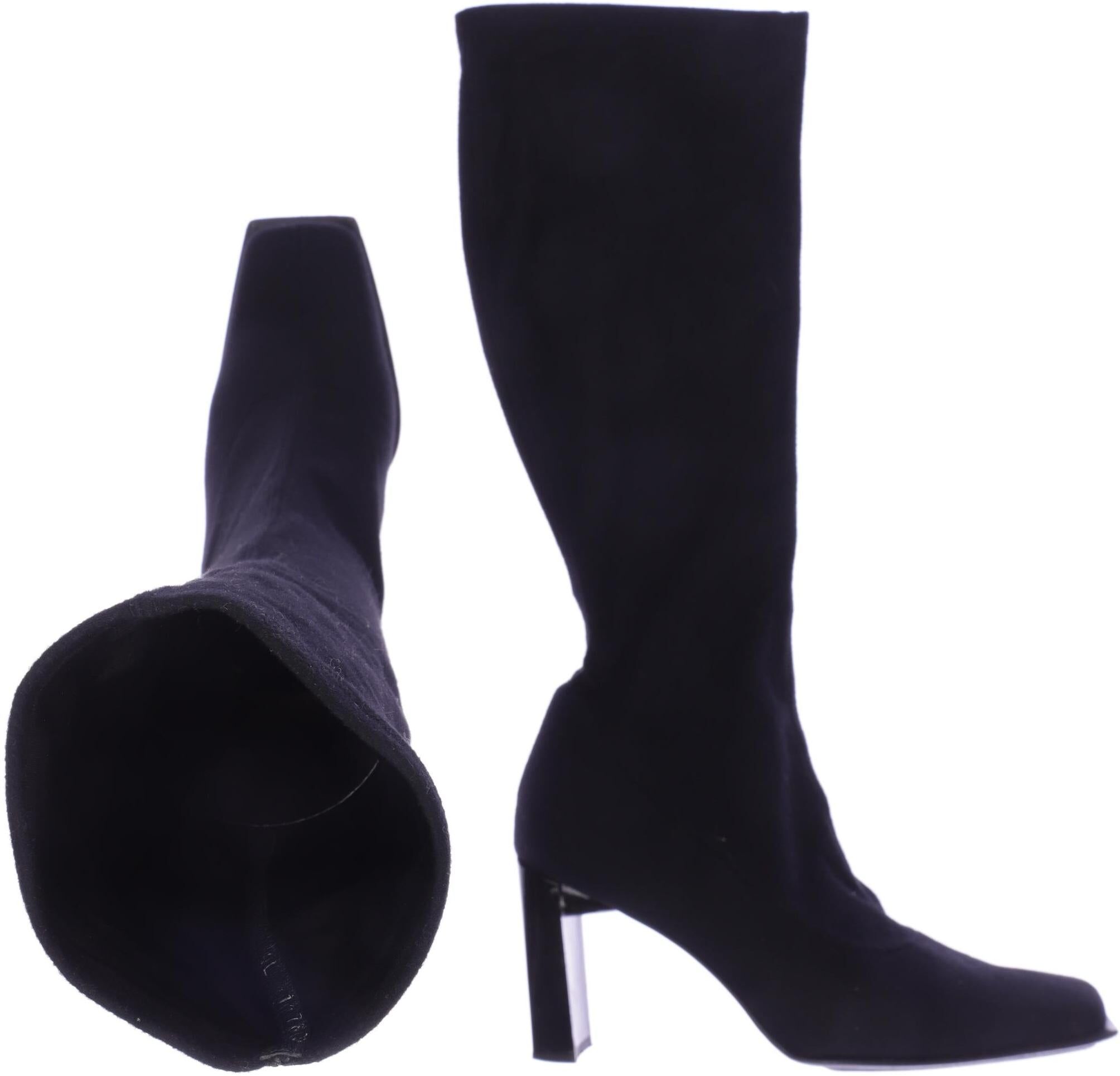 Stuart Weitzman Damen Stiefel, Schwarz, Gr. EU 37.5, kein / Etikett - Second Hand