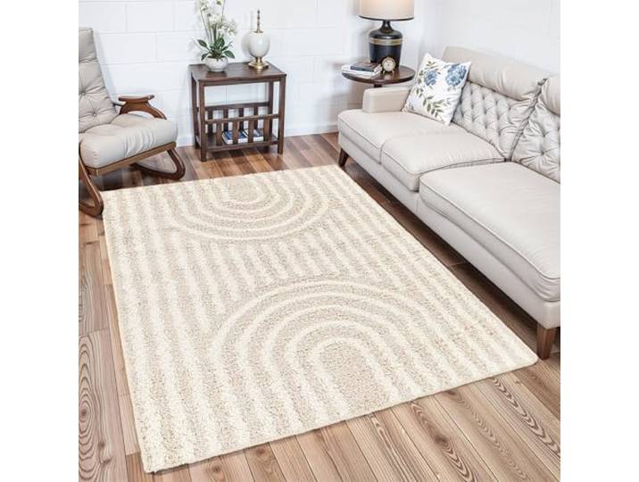 Livabliss Sochi Kalba Shaggy Teppich 160x220 cm – Weiß