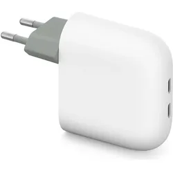 Google Pixel Flex Dual Port (67 W, 2 Ports), USB Ladegerät, Weiss