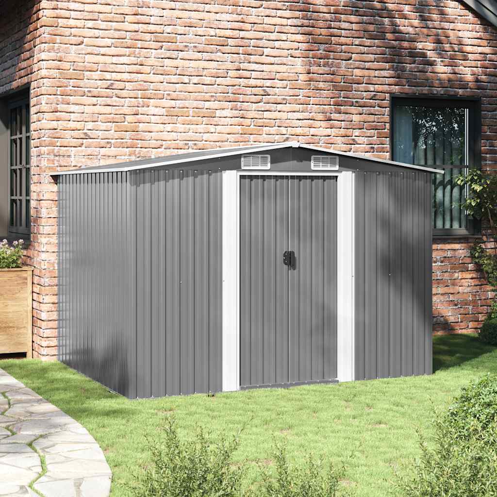 vidaXL Abri de stockage pour jardin métal gris 257x205x178 cm