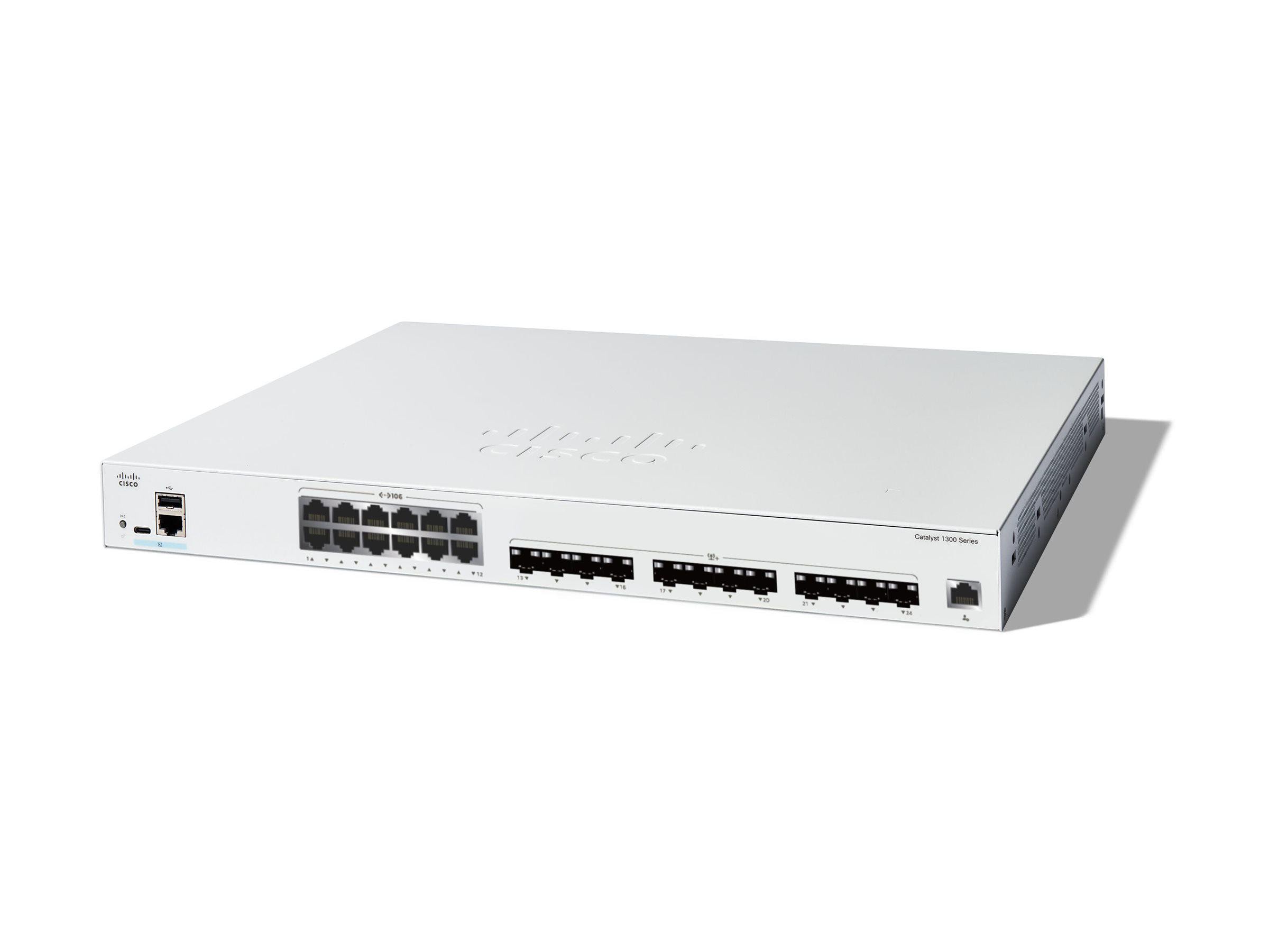 Cisco Catalyst C1300-24XTS Rackmount 10G Managed Stack Switch 12x RJ-45, 12x SFP+