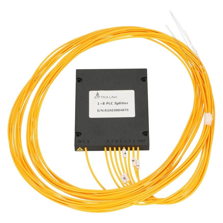 Extralink 1:8 PLC SPLITTER NO CONNECTOR 2.0MM 1.5M G657A ABS MODULE (1.50 m) (EX.16040)