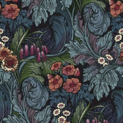 Galerie Wallcoverings Llewelyn-Bowen Off The Wall Floral Hedgerovia Matte Finish Non-woven Wallpaper Roll