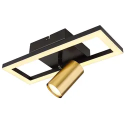 Deckenleuchte Wohnzimmerleuchte Deckenlampe LED Lampe Metall Messing B 13 cm