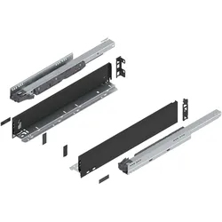 Blum, Schubladenauszüge, Legrabox pure H N 1 Paar 40kg 500mm Tip On Vollauszug carbonschwarz