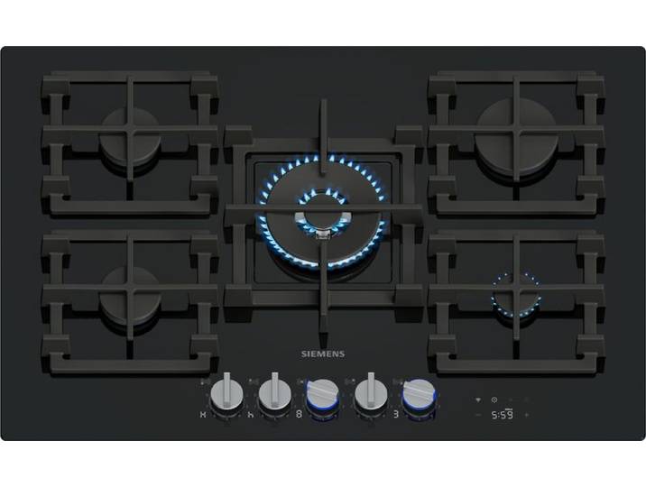 Siemens iQ700, Gaskochfeld, 75 cm, Hartglas, Schwarz, ER7A6RH40, ID ER7A6RH40