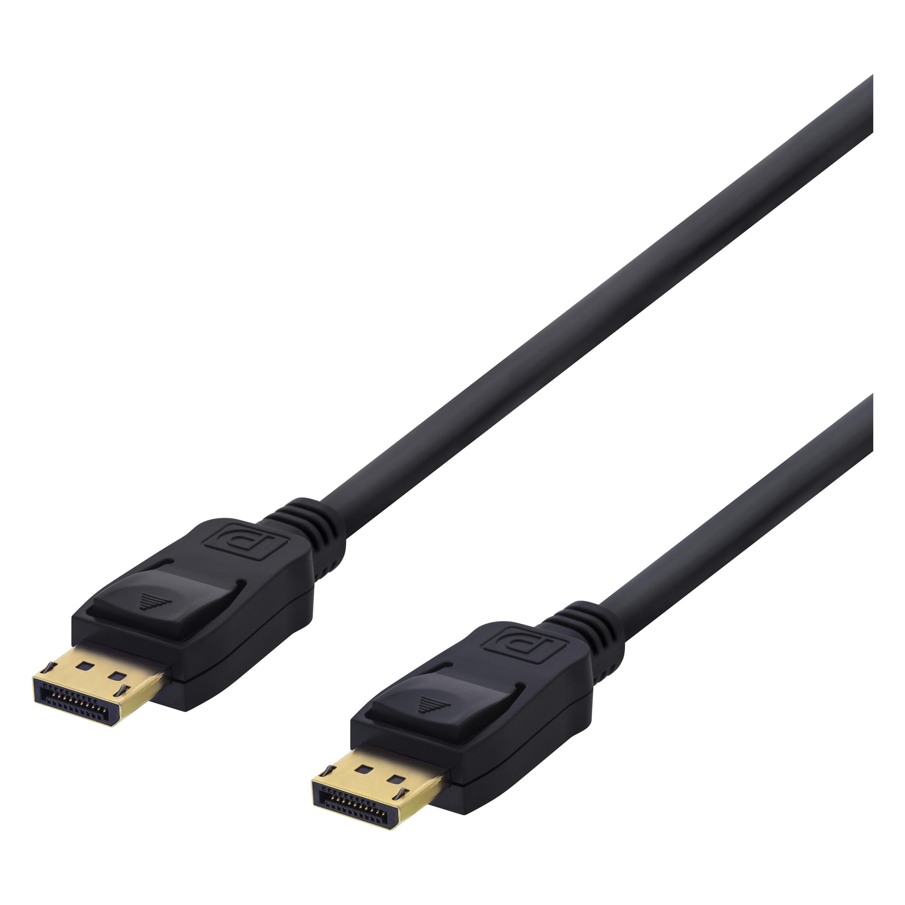 Deltaco DisplayPort cable 1.5m 4K UHD DP 1.2 black (1.50 m) (DP-1015D)
