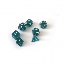 Dice4friends Würfelset Confetti - Blue (7) 279235