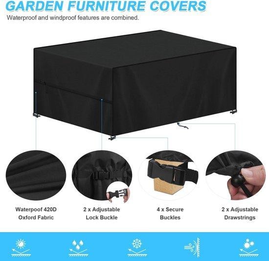 Famanu beschermhoes voor tuintafel - Waterdicht, winddicht en UV-bestendig