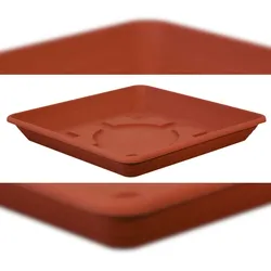 Geli Pflanzen Untersetzer-Blumentopf Kunststoff eckig terrakotta H 7 x B 50 x L 50 cm