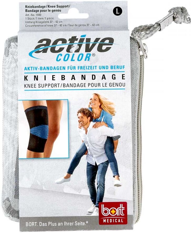 Bort Activecolor Kniebandage large schwarz 1stk