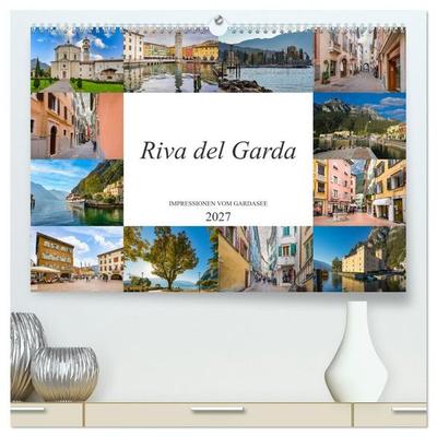Riva del Garda Impressionen vom Gardasee (hochwertiger Premium Wandkalender 2027 DIN A2 quer), Kunstdruck in Hochglanz