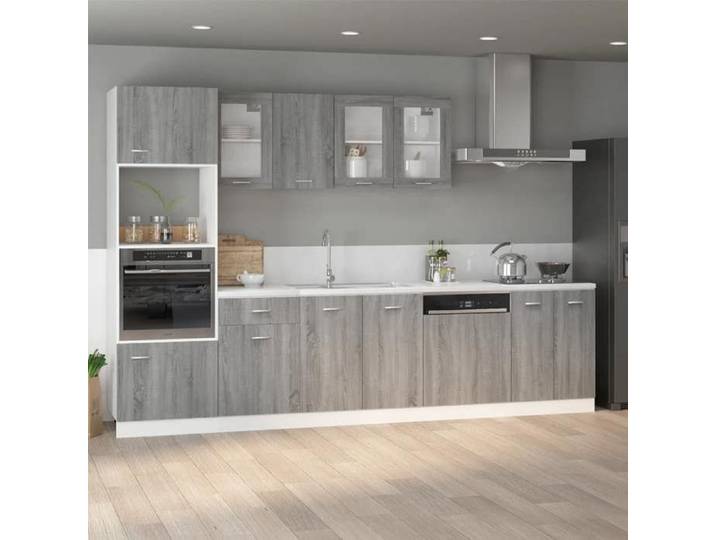 Bon plan  Meuble Bas Cuisine/ Armoire à micro-ondes - JILI HOT - Sonoma gris 60x57x207cm Thome9459918