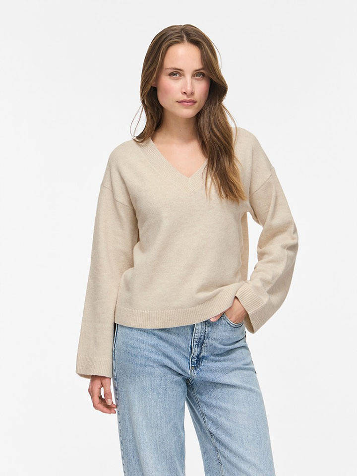 Vila Pullover "Liga" in Beige - M