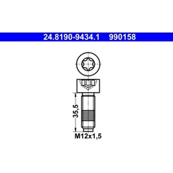 Schraube Bremsscheibe ATE 24.8190-9434.1 (5 Stk.) für Ford Transit V363
