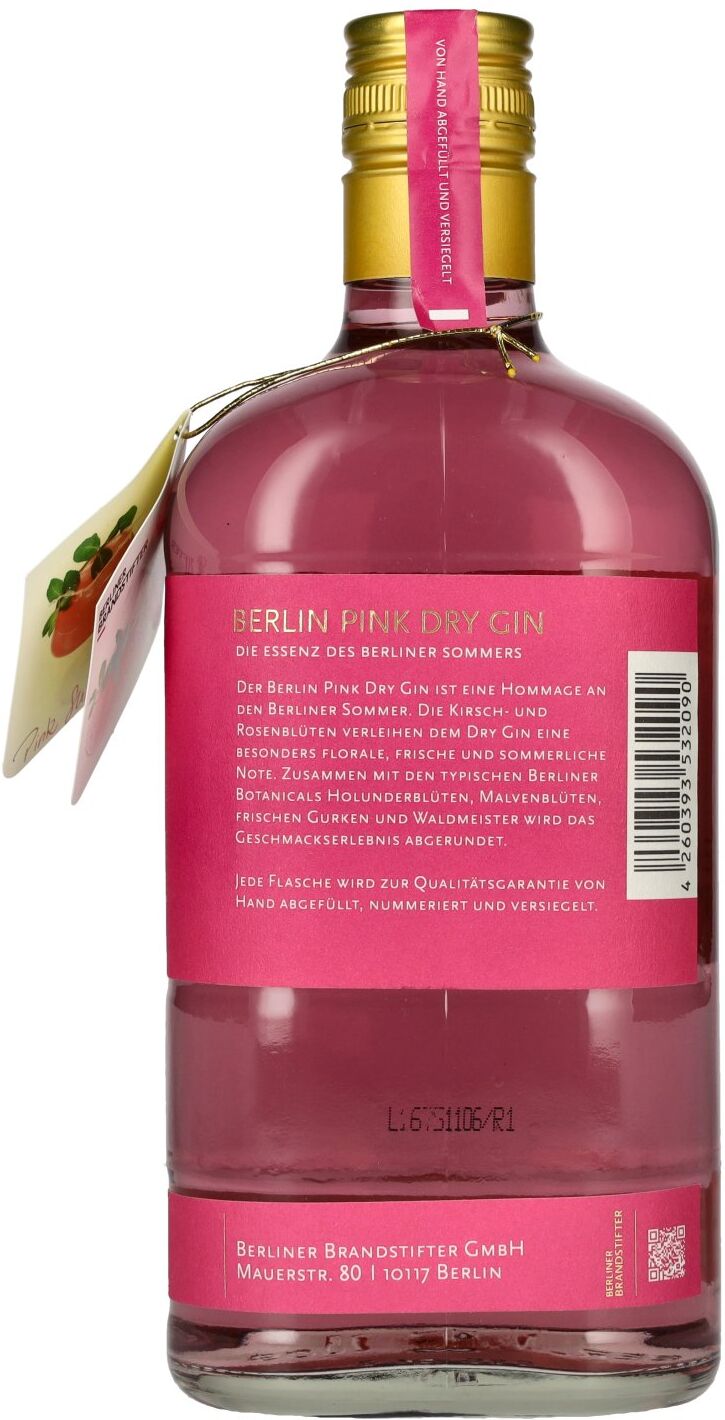 Berliner Brandstifter Berlin Pink Dry Gin 43,3% Vol. 0,7l