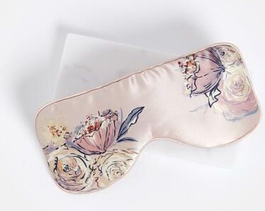 KIM + ONO Jia Washable Silk Sleeping Eye Mask   Blackout Eye Mask - cream blush