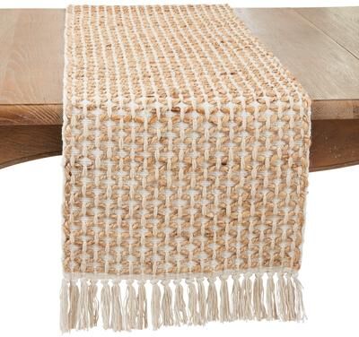 Saro Lifestyle "Handmade Woven Rope Table Runner - 16""x72"""
