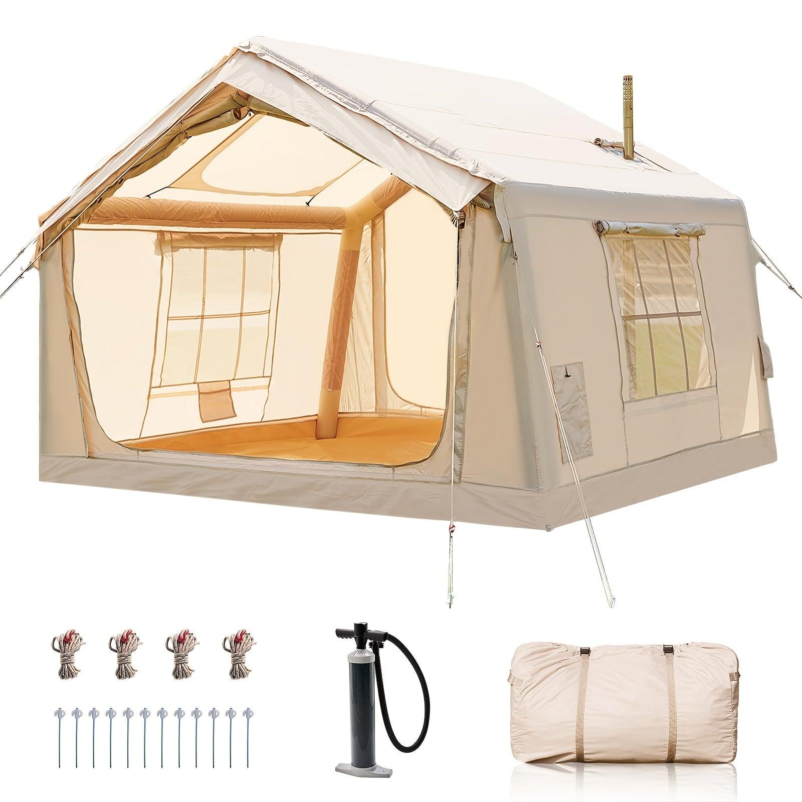 Zelt für Camping - Familienzelt - Zelt für Campingausflüge - Festivalzelt - Aufblasbares Zelt - 8 m² - geeignet für 6 Personen