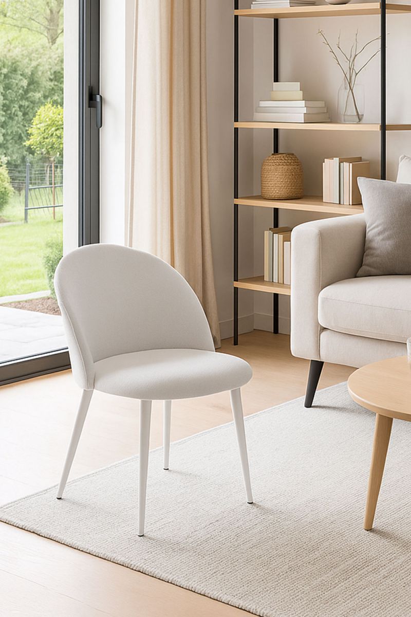 RegalosMiguel Silla White Vint Tela - Blanco
