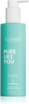 ICONIQUE Professional PURE LIKE YOU Deep Cleansing & Refreshing Shampoo champô de limpeza profunda para o couro cabeludo oleoso 250 ml. PURE LIKE YOU Deep Cleansing & Refreshing Shampoo