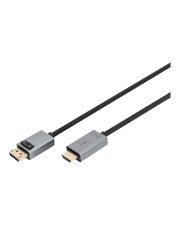 DIGITUS 4K DisplayPort Adapterkabel DP HDMI Typ A Gold (DB-340202-018-S)