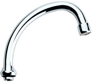 Grohe Auslauf chrom, Ausladung 140 mm, schwenkbar