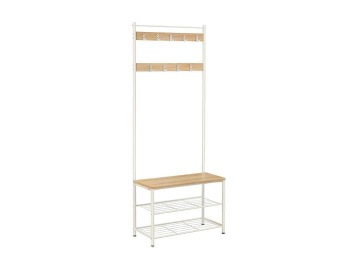 Garderobenständer VASAGLE mit Schuhregal , weiss (weiß), B:70cm H:175cm T:32,5cm, Garderobenständer, Garderobenständer