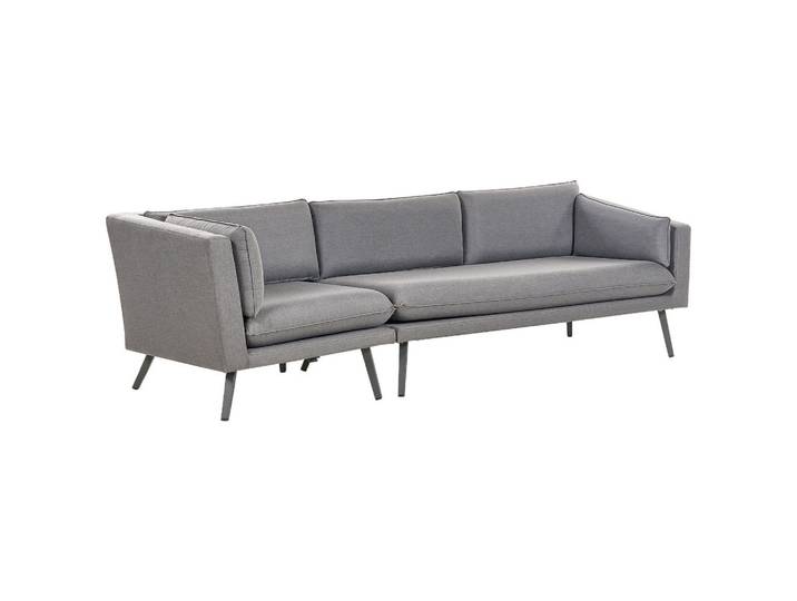 GARTEN ECKSOFA 3-Sitzer grau rechte Seite modular Loretello