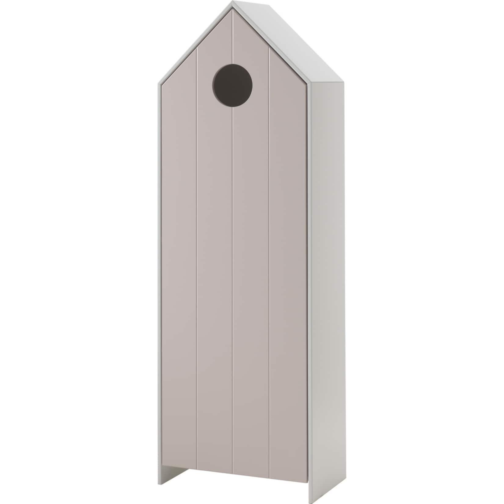 Vipack CASAMI - Schrank mit Tür pink, Rillenprofil senkrecht, MDF lackiert