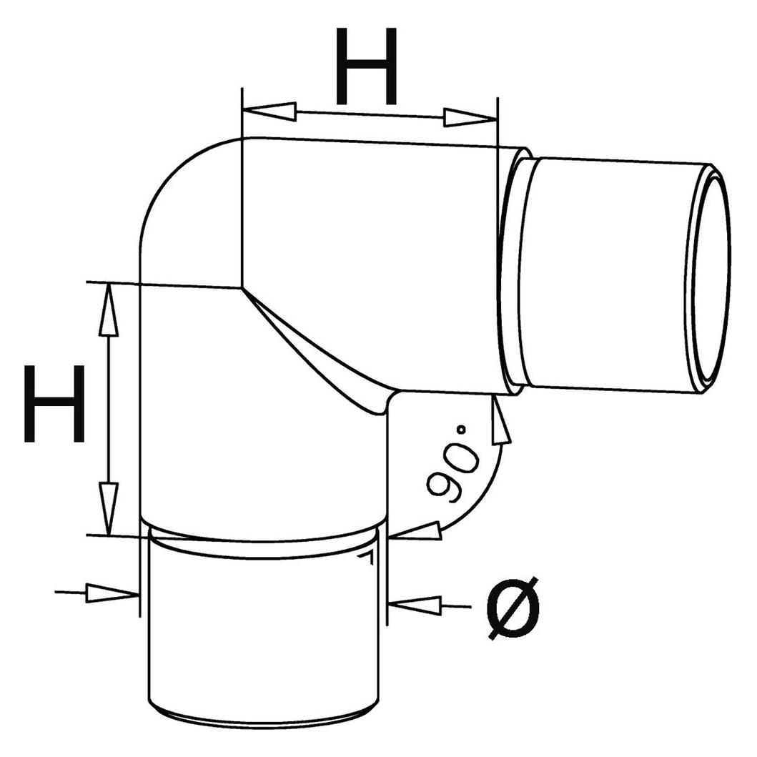 G-Fittings Rohrverbinder 90° für Barreling (Zink-Druckguss) (11.0303.038.22)