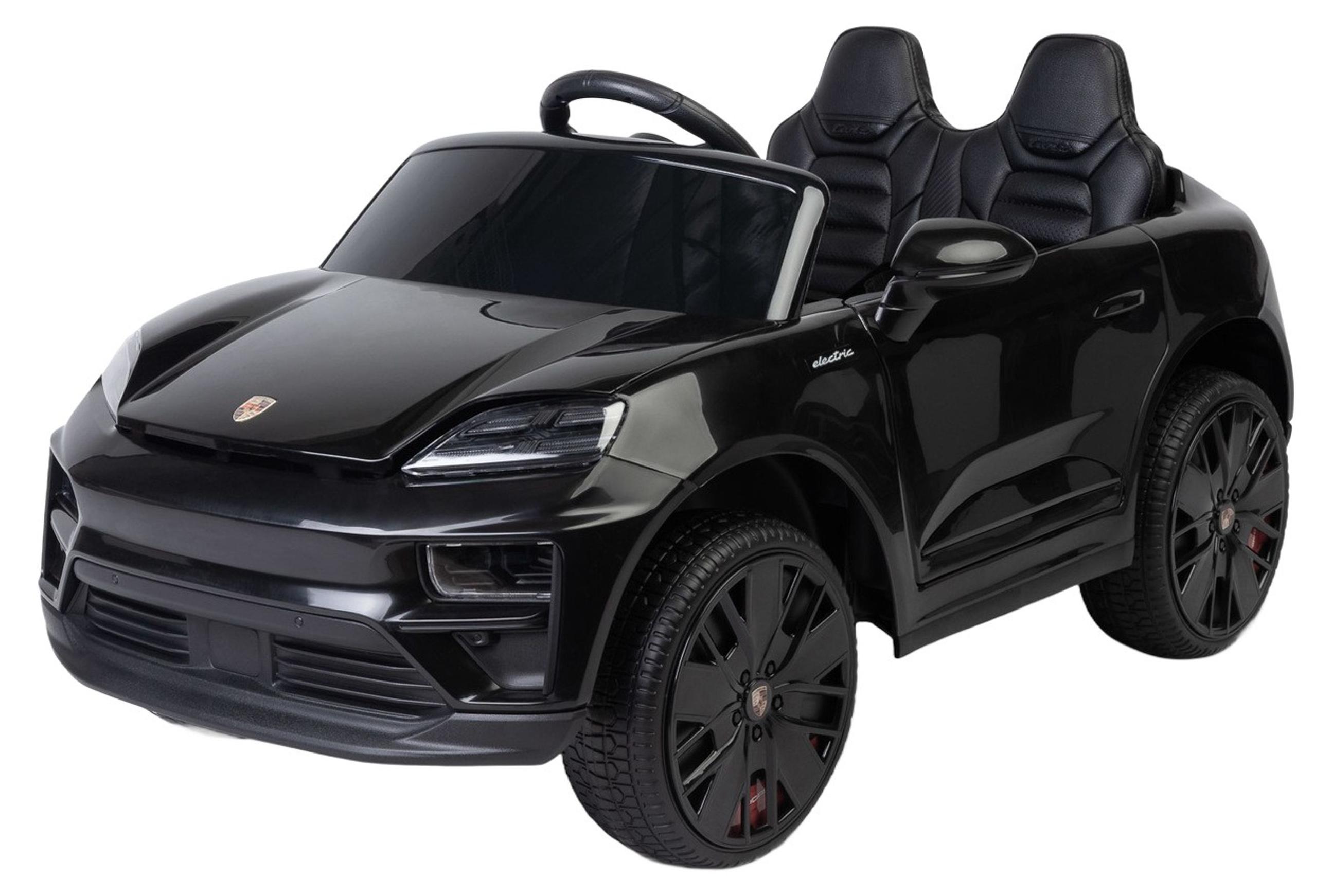 Lizenziertes Porsche Macan Elektro-Kinderauto 24 V, Schwarz, Fernbedienung