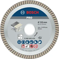Bosch Professional Zubehör, Sägeblatt, PRO Ceramic Diamanttrennscheibe, 125 x 22,23 mm