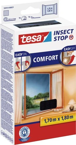 tesa Fliegengitter Insect Stop COMFORT anthrazit 1,7 x 1,8 m