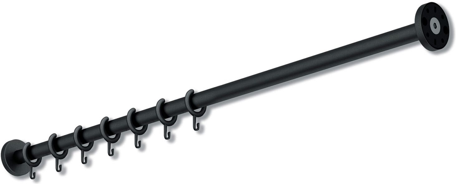 HEWI System 900 Vorhangstange, Accessoires, 900.34.40360 DC, schwarz tiefmatt