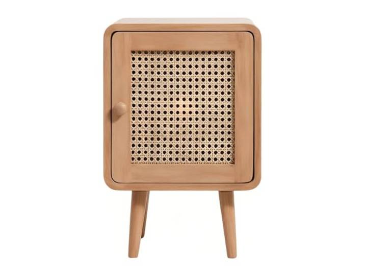Zimmer Nachttisch, kleiner kompakter Schrank mit vier Beinen, runder Griff Schlafzimmer Wohnzimmer(Yellow)