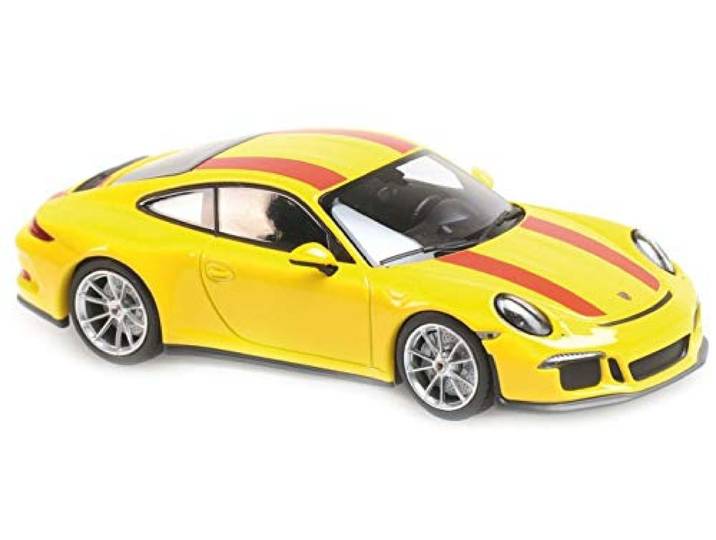 Maxichamps 940066221 1:43 Porsche 911 R-2016-Geel Verzamelwagen Miniatuur Auto, Geel