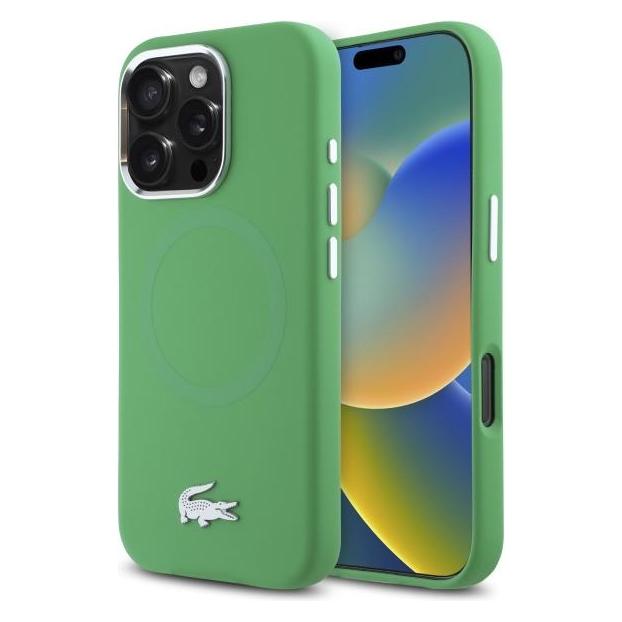 Lacoste LCHMP16LSMAN iPhone 16 Pro 6.3" zielony/estragon hardcase Silicone Croco Logo MagSafe (Apple iPhone 16 Pro) (49692226)
