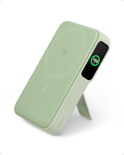 Anker MagGo magnetische powerbank, 10000mAh, Qi2, 15W, met houder