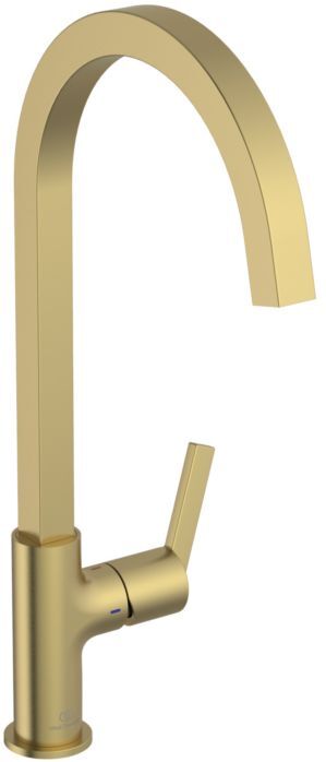 Ideal Standard Küchenarmatur BD411A2 brushed gold, mit hohem eckigen Rohrauslauf
