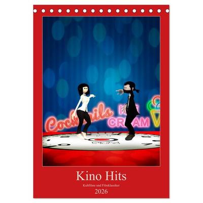 Kino Hits (Tischkalender 2026 DIN A5 hoch), CALVENDO Monatskalender
