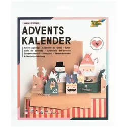 folia Adventskalender »Santa & Friends« 72-tlg.